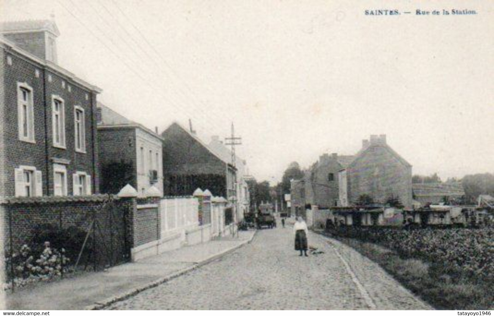 Saintes  Rue De La Station Animée N'a Pas Circulé - Tubize