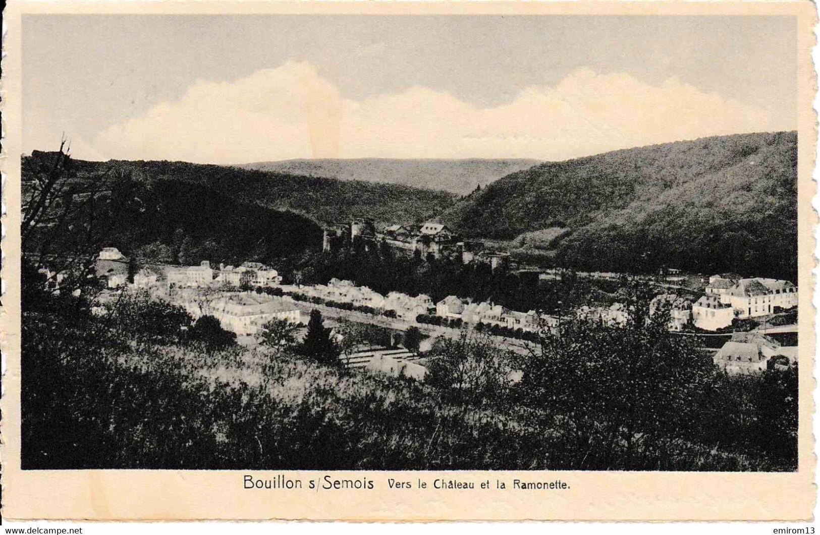 Bouillon Sur Semois Vers Le Château Et La Ramonette Edit Hôtel De La Gare Vanhal - Bouillon