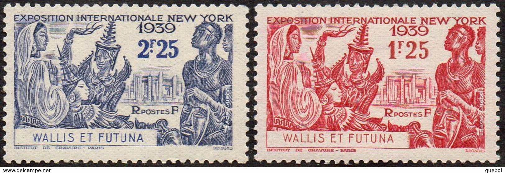 Détail De La Série Exposition Internationale De New York * Wallis Et Futuna N° 70 Et 71 - 1939 Exposition Internationale De New-York