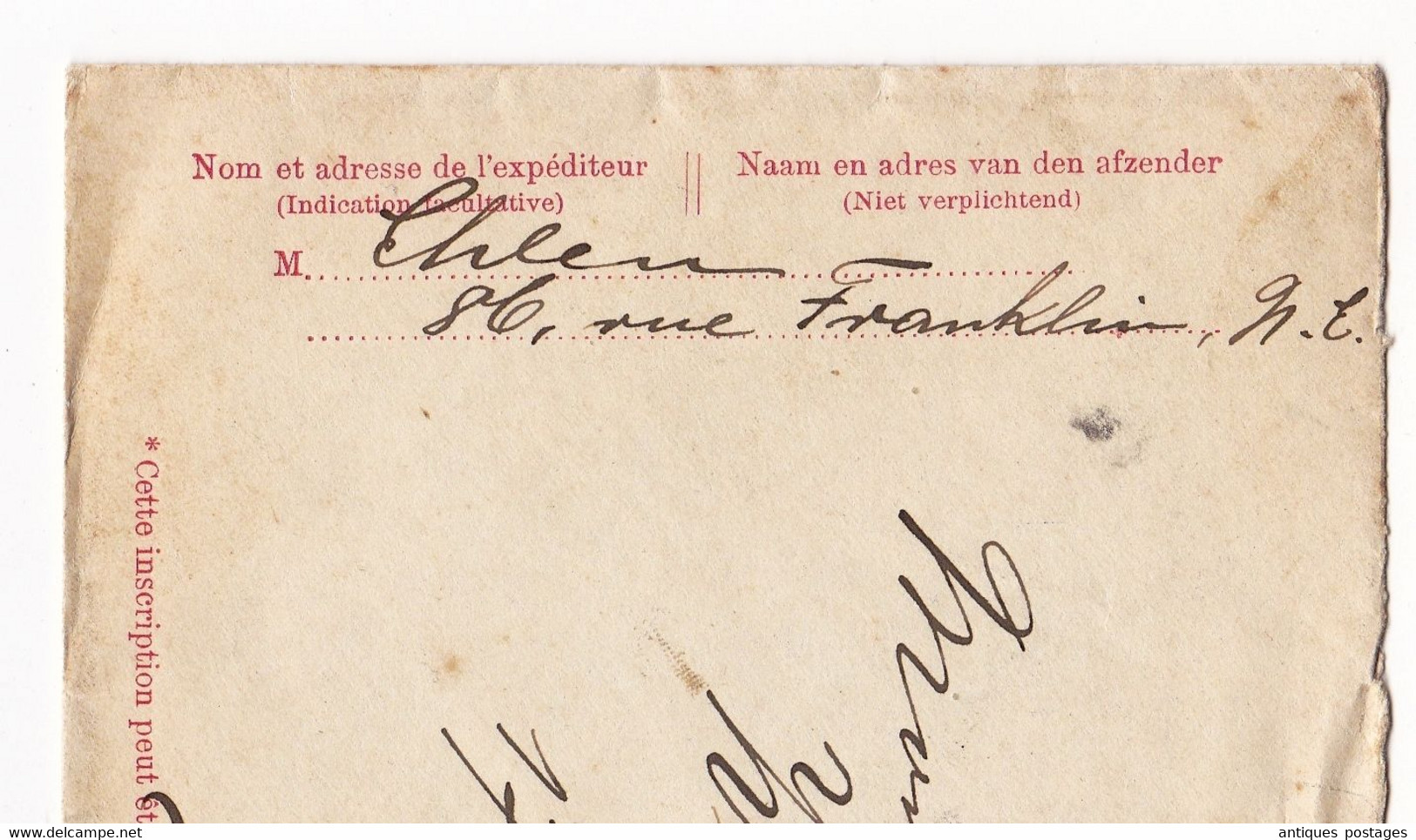 Lettre 1911 Belgique Enveloppe Entier Postal Bruxelles Léopold II - 1912 Pellens