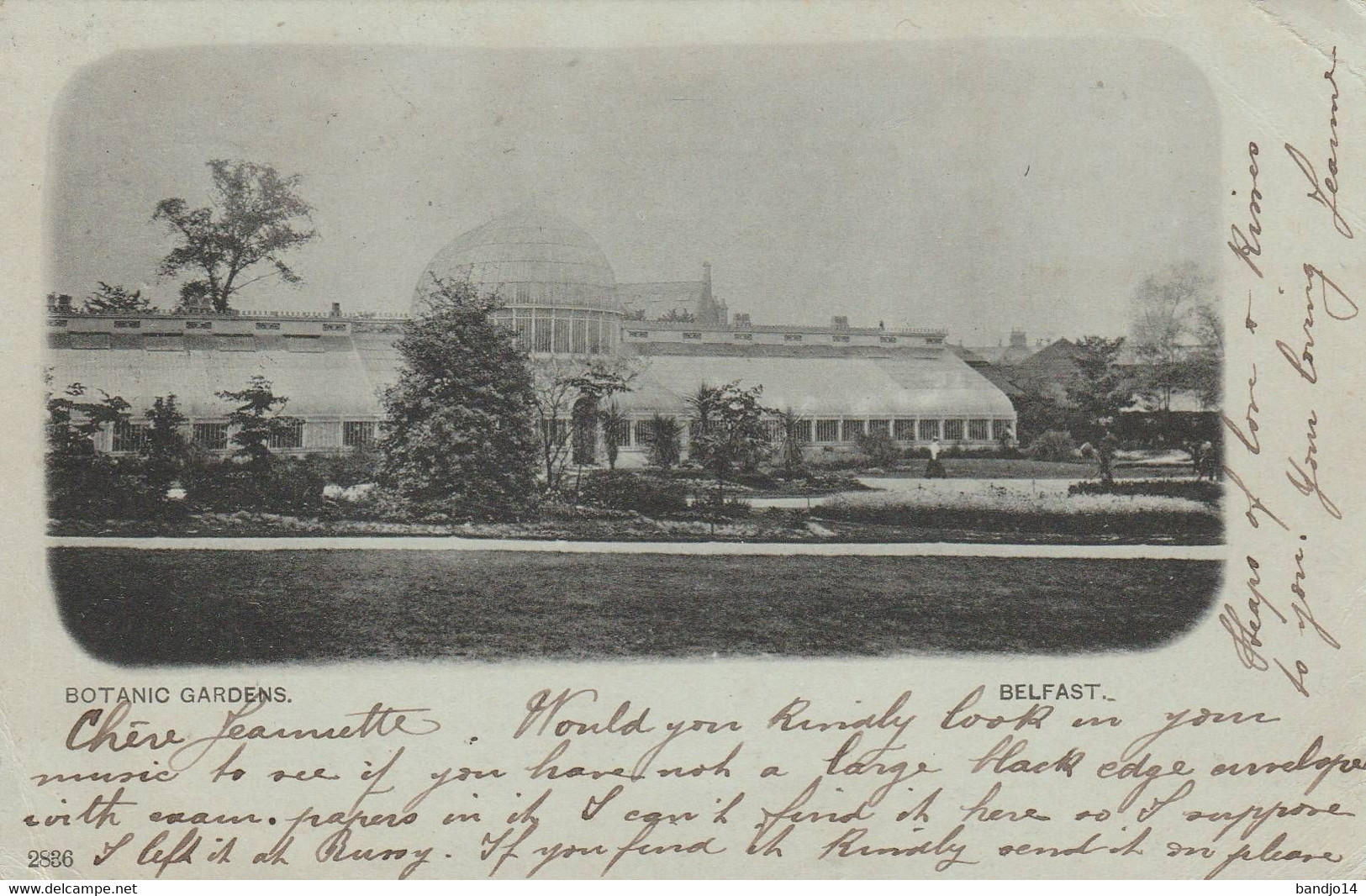 1901 - Belfast - Botanic Gardens  - Scan Recto-verso - Antrim