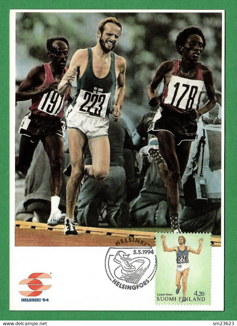 Finnland / Suomi 1994  Mi.Nr. 1252 , Leichtathletik-Europameisterschaften Helsinki - Maximum Card - Helsinki 5.5.1994 - Maximumkaarten