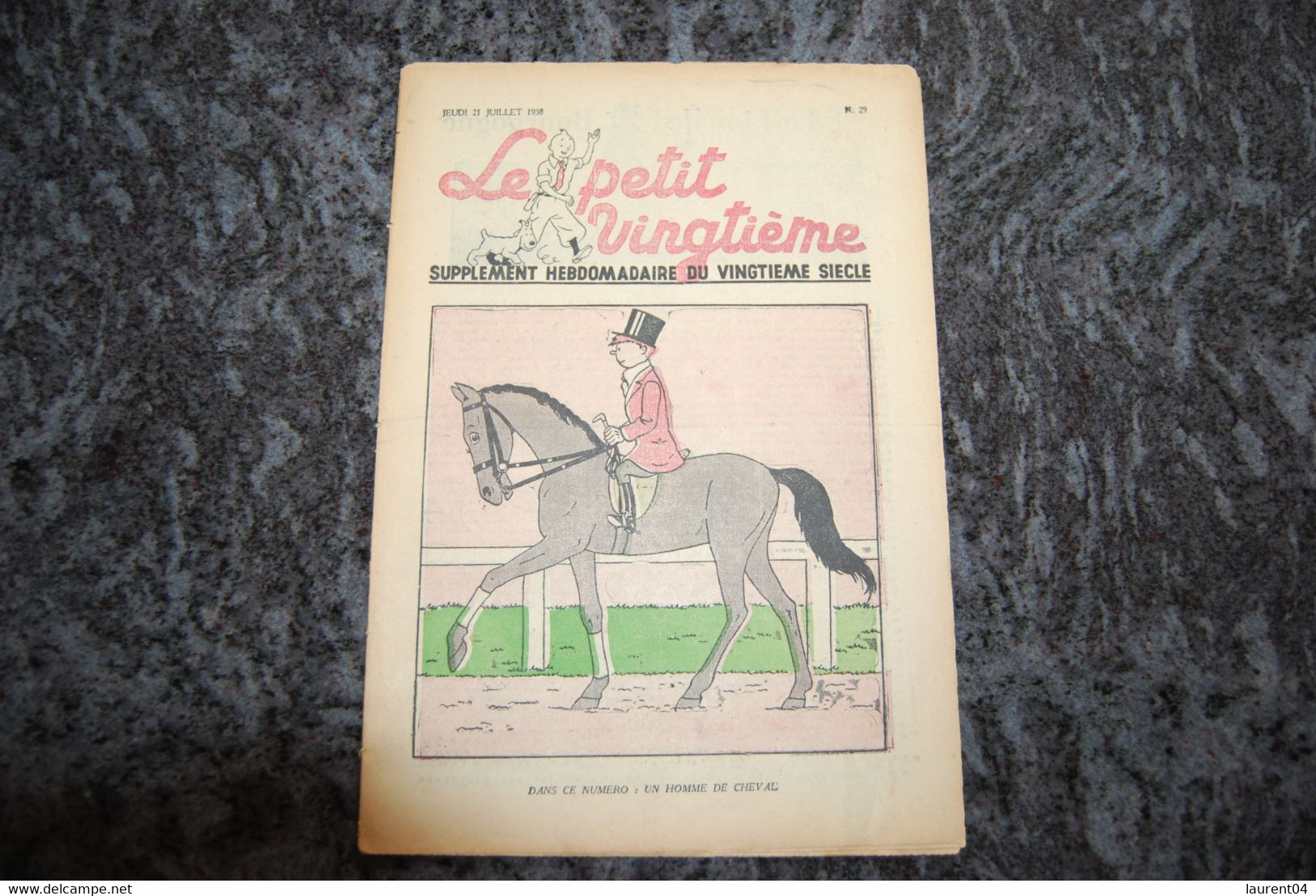 LE PETIT VINGTIEME. JEUDI 21 JUILLET 1938 N.29. HERGE. TINTIN - Hergé