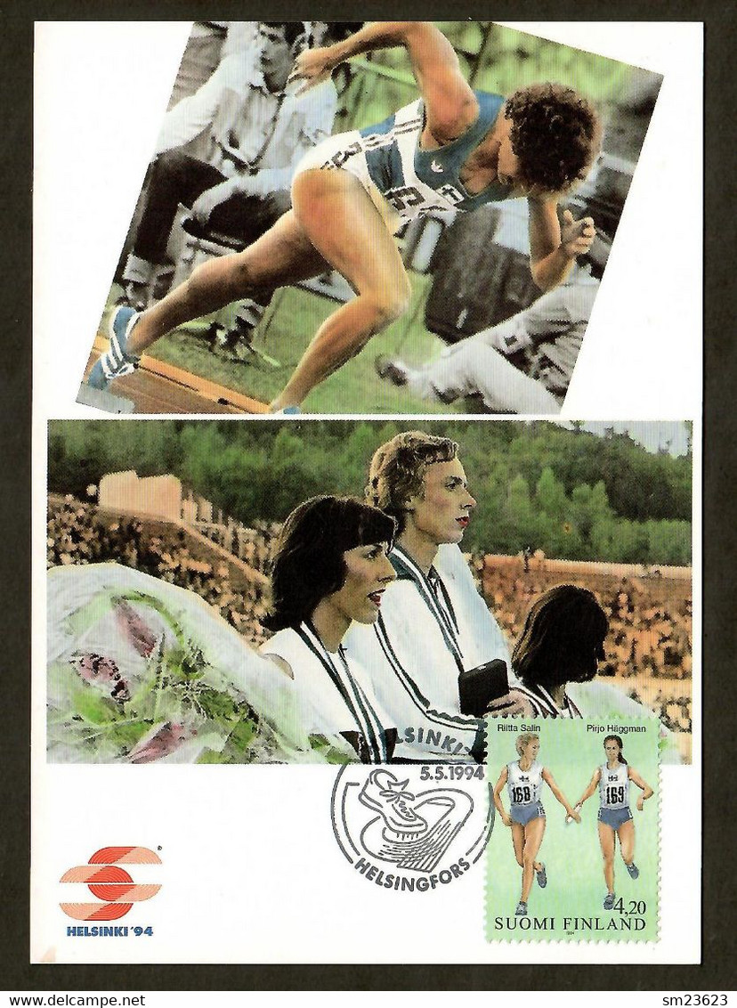 Finnland / Suomi 1994  Mi.Nr. 1251 , Leichtathletik-Europameisterschaften Helsinki - Maximum Card - Helsinki 5.5.1994 - Maximumkaarten