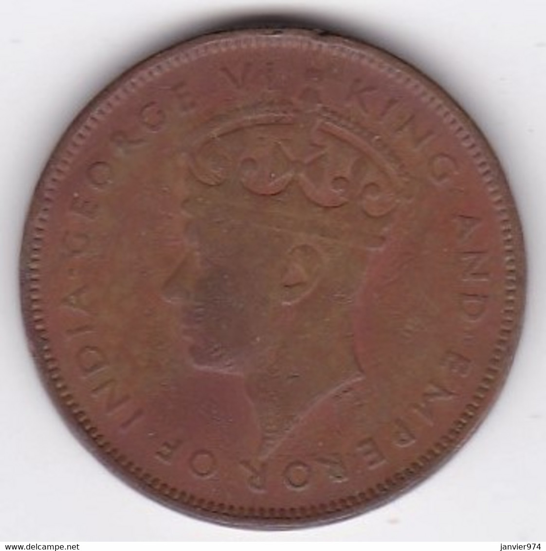 Ile Maurice , 5 Cents 1945 , George VI, KM# 20 - Mauritius