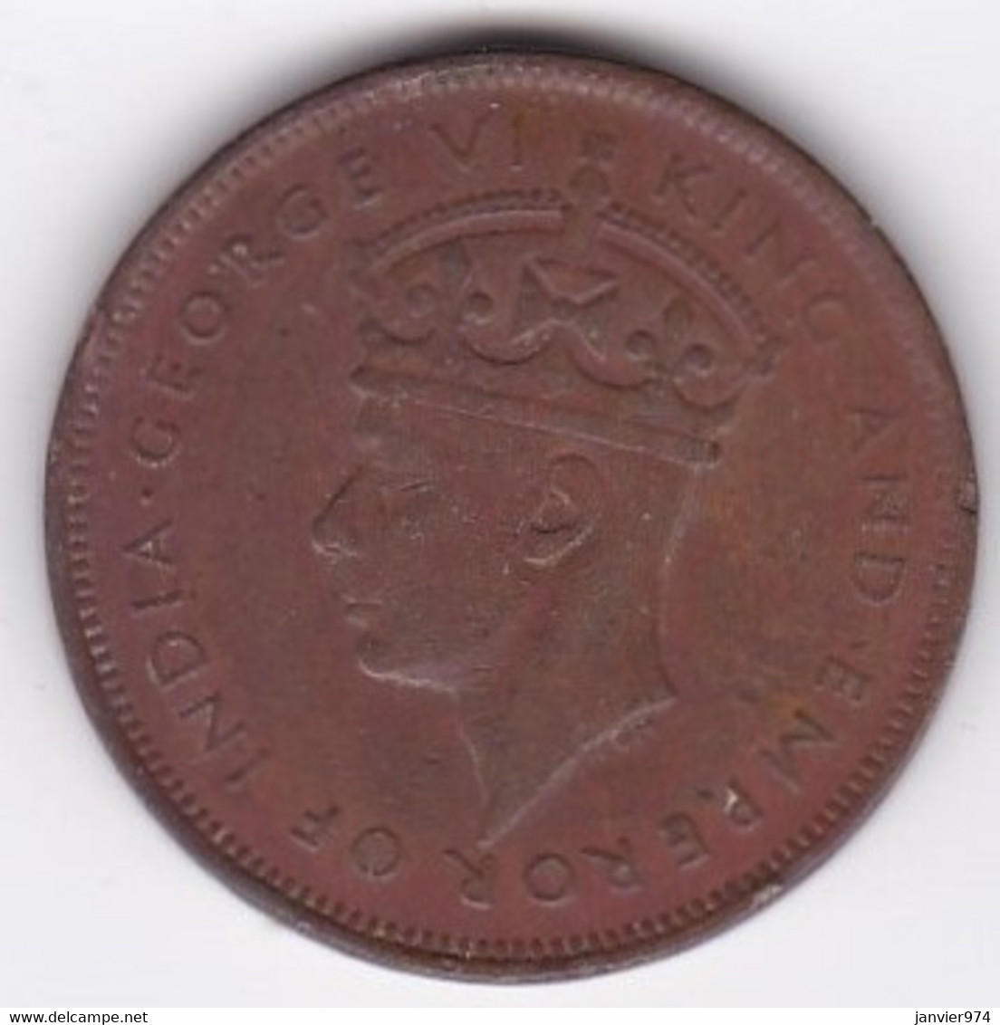 Ile Maurice , 5 Cents 1944 , George VI, KM# 20 - Maurice