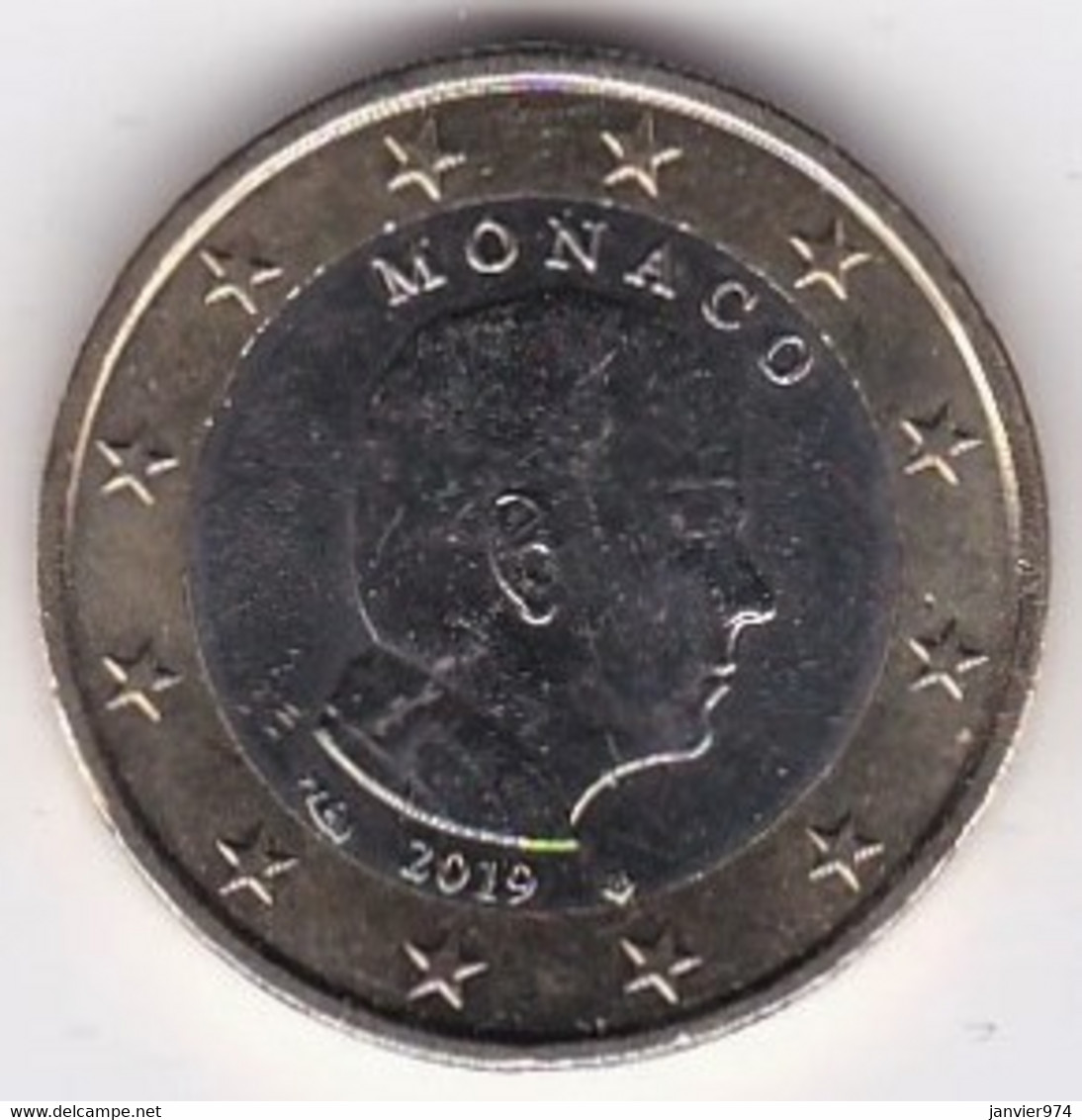 Monaco , 1 Euro 2019,  Prince Albert II - Monaco