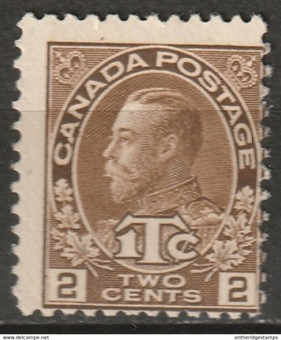 Canada 1916 Sc MR4  War Tax MH* Die II - Impôts De Guerre