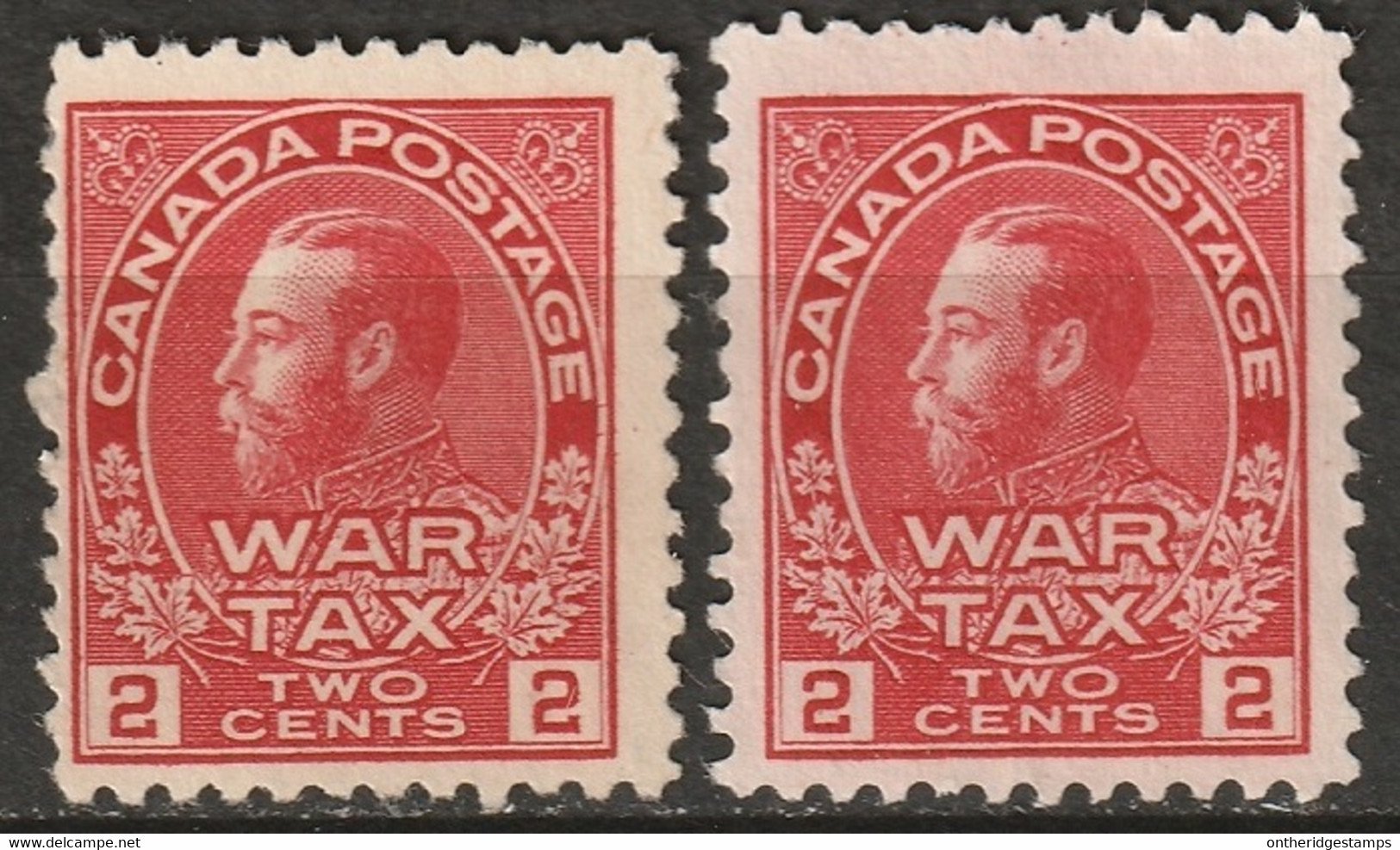 Canada 1915 Sc MR2,MR2a  War Tax Shades MNG(*) - Impôts De Guerre