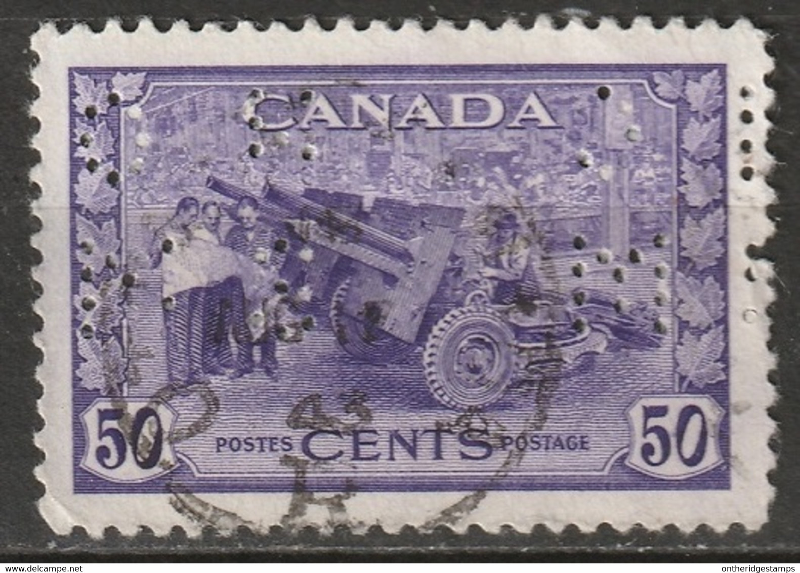Canada 1942 Sc O261  Official Small OHMS Perfin Used - Perforiert/Gezähnt