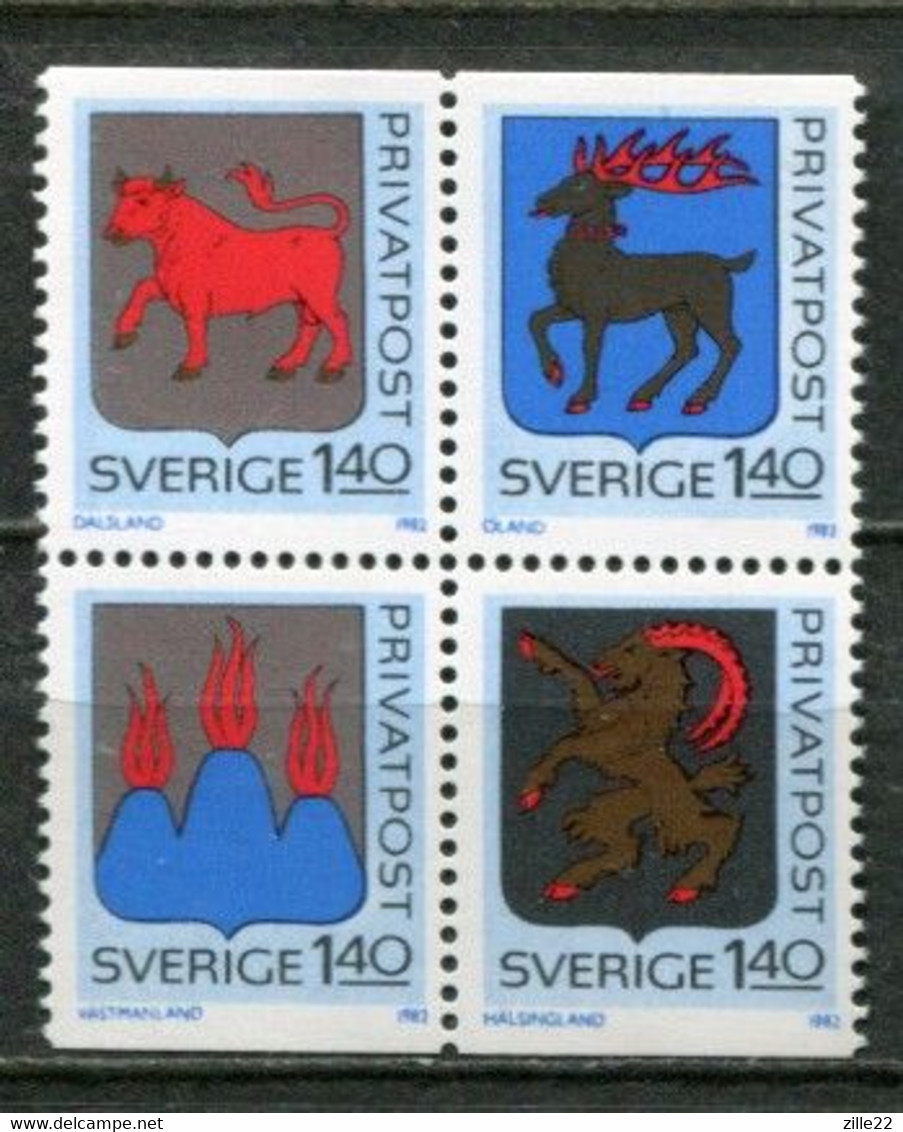 Schweden Sweden Sverige Mi# 1189-92 Postfrisch/MNH - Heraldic - Nuovi