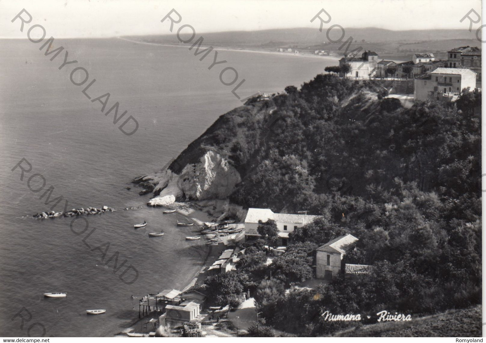 CARTOLINA  NUMANA,ANCONA,MARCHE,RIVIERA,MARE,SOLE,ESTATE,SPIAGGIA,LUNGOMARE,VACANZA,BELLA ITALIA,VIAGGIATA 1960 - Ancona