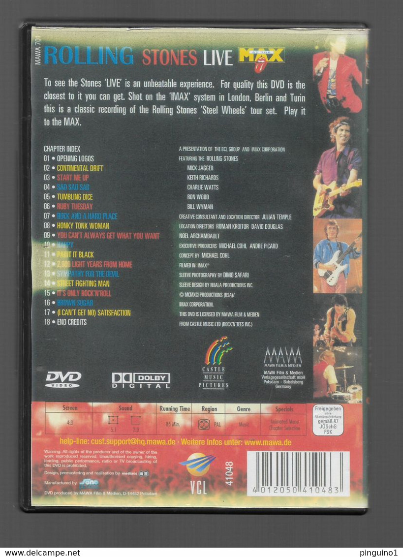 Rolling Stones Live At The Max Dvd - Musik-DVD's