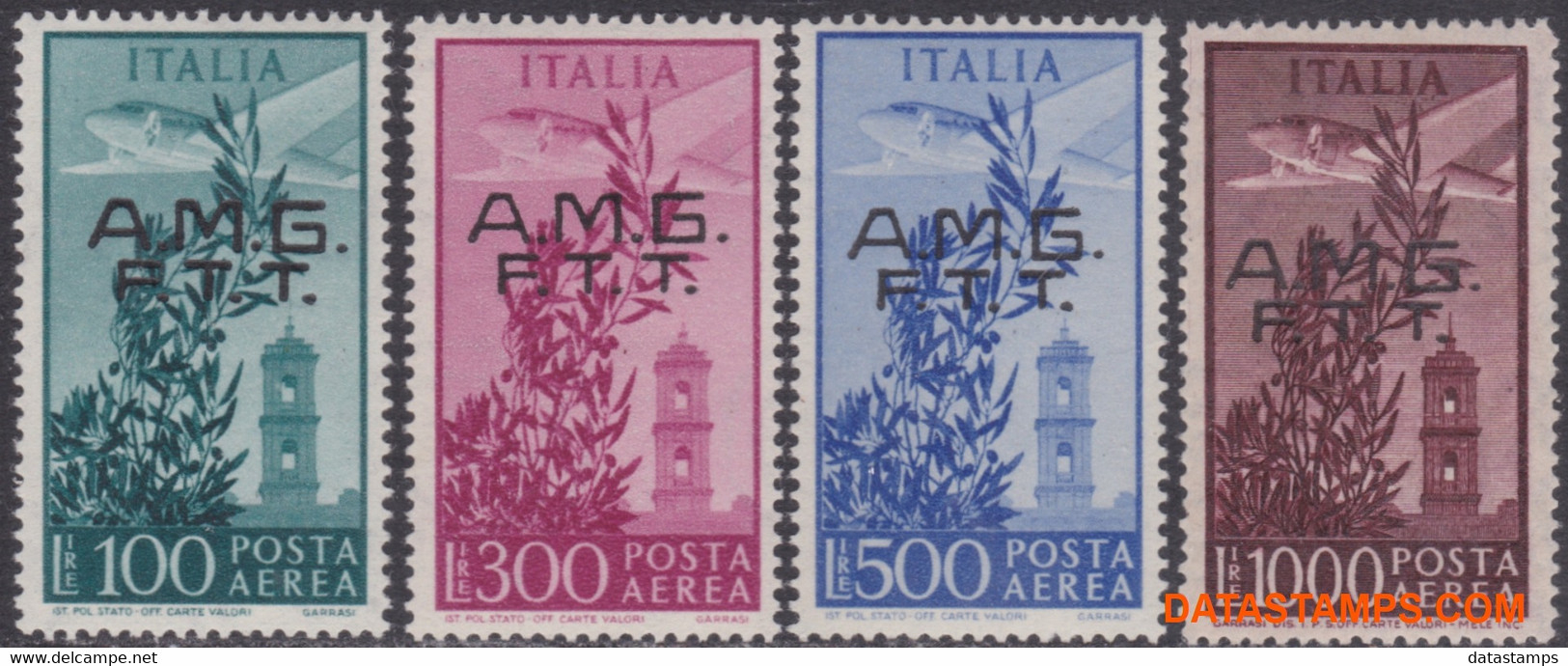 Trieste 1948 - Mi:47/50, Yv:PA 13/16, Airmail Stamps - XX - Airmail - Poste Aérienne