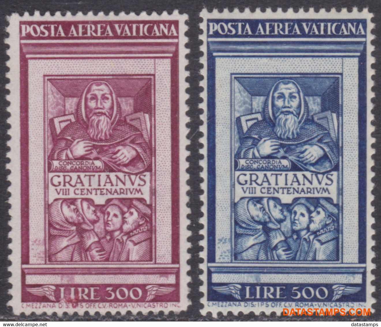 Vaticaan 1951 - Mi:185/186, Yv:PA 20/21, Penalty Stamps - XX - Gratiani - Impuestos