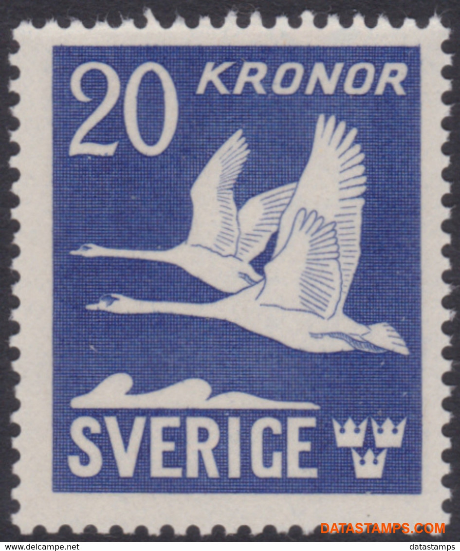 Zweden 1942 - Mi:290 B, Yv:PA 7, Airmail Stamps - XX - Swans - Nuovi