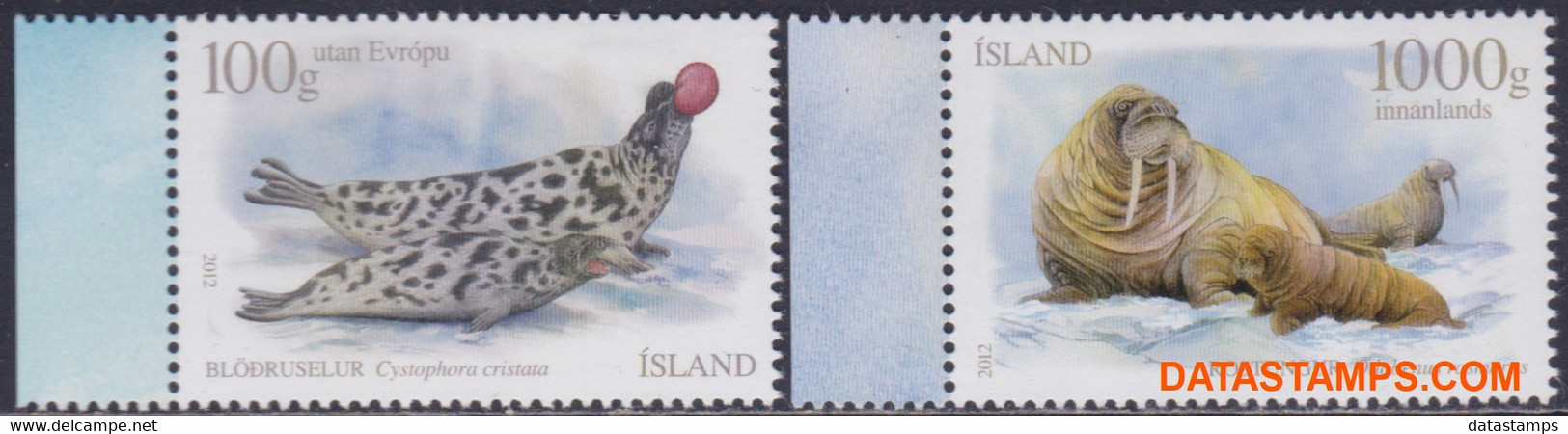 Ijsland 2012 - Mi:1367/1368, Yv:1294/1295, Stamp - XX - Seals - Neufs