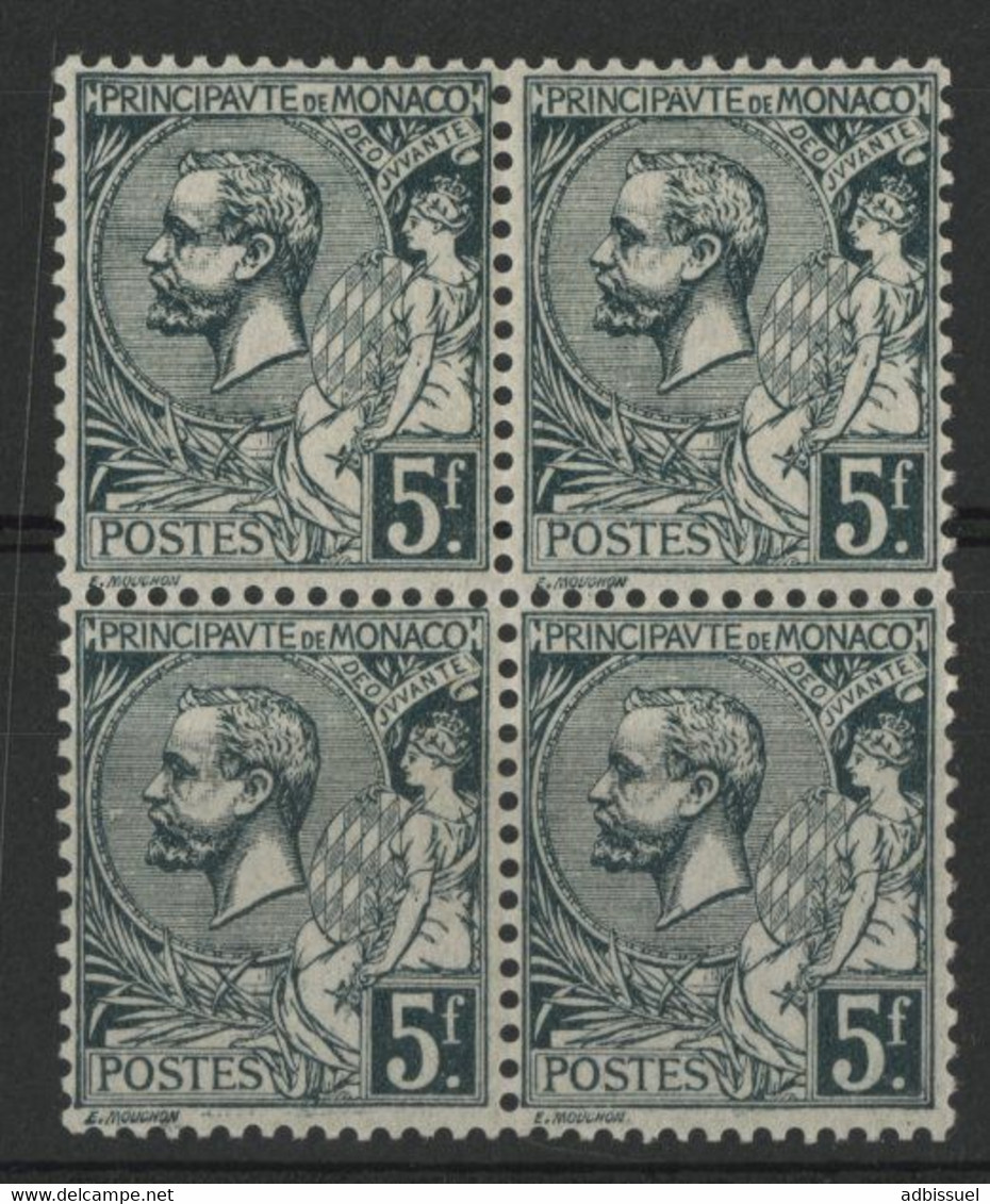 MONACO N° 47 Bloc De Quatre Albert 1er  Cote 166 € Neufs **/* (MNH/MH).TB (voir Description) - Unused Stamps