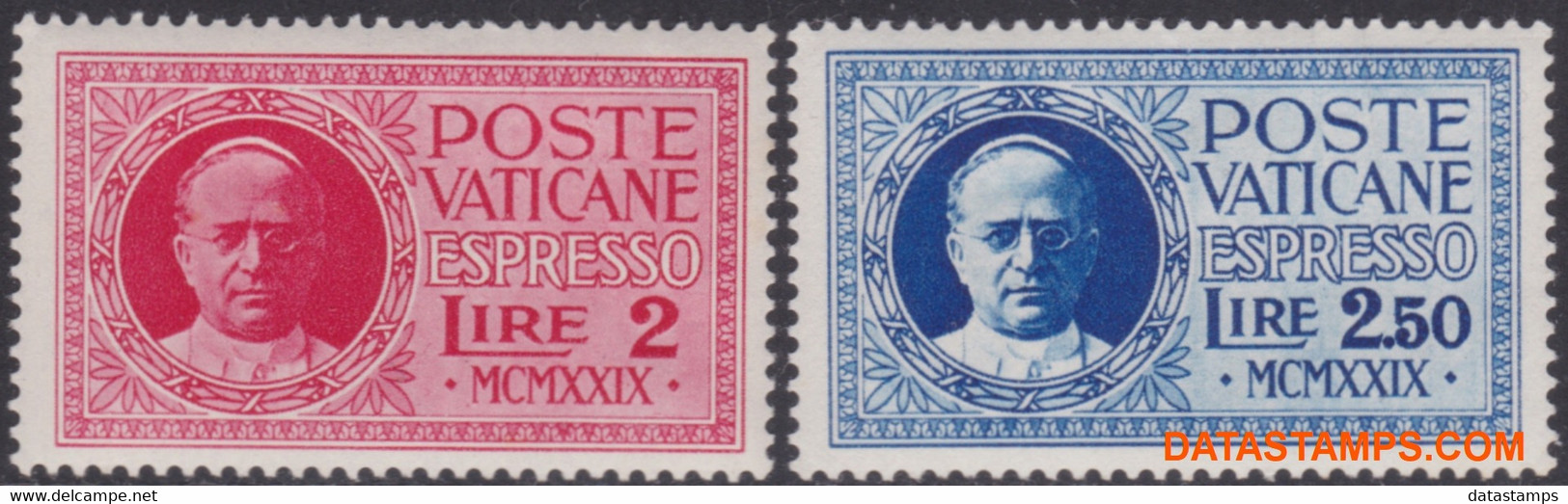 Vaticaan 1929 - Mi:14/15, Yv:Exp 1/2, Express Stamps - XX - Pope Pius XI - Priority Mail