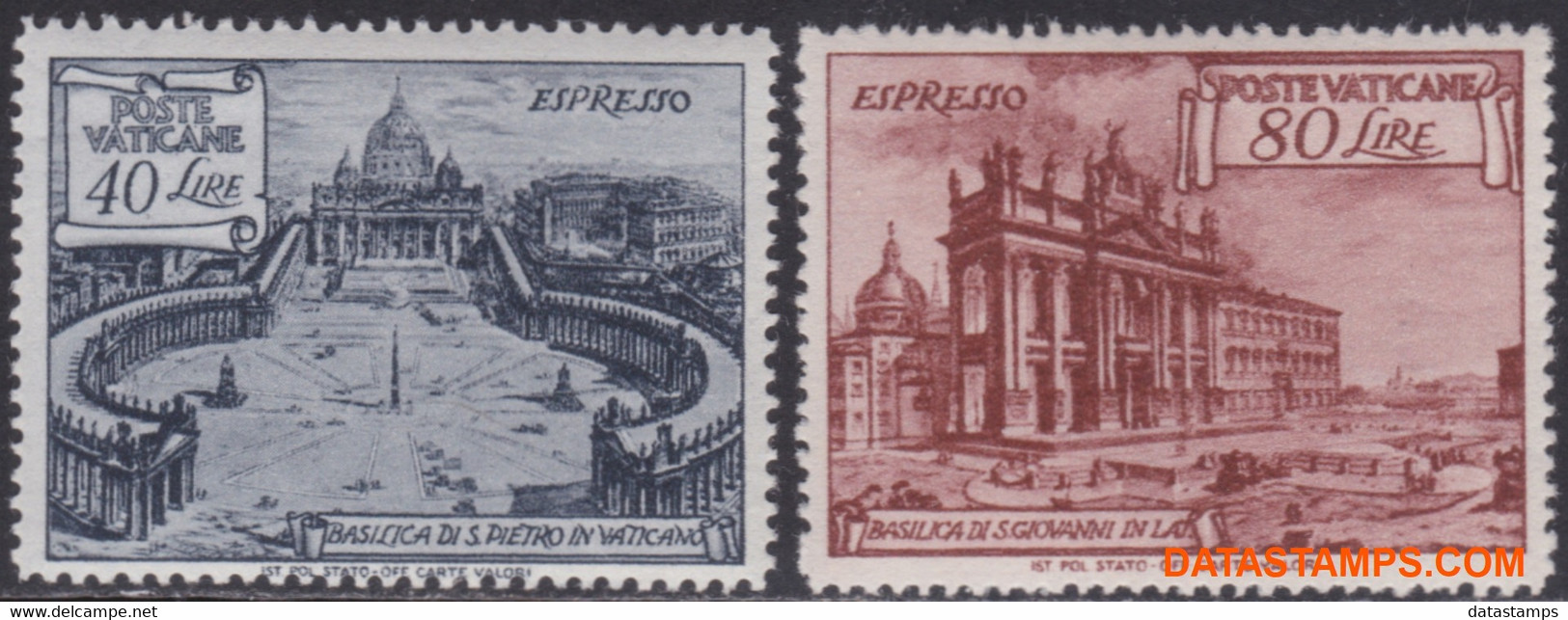 Vaticaan 1949 - Mi:159/160, Yv:Exp 11/12, Express Stamps - XX - Baselics - Eilsendung (Eilpost)