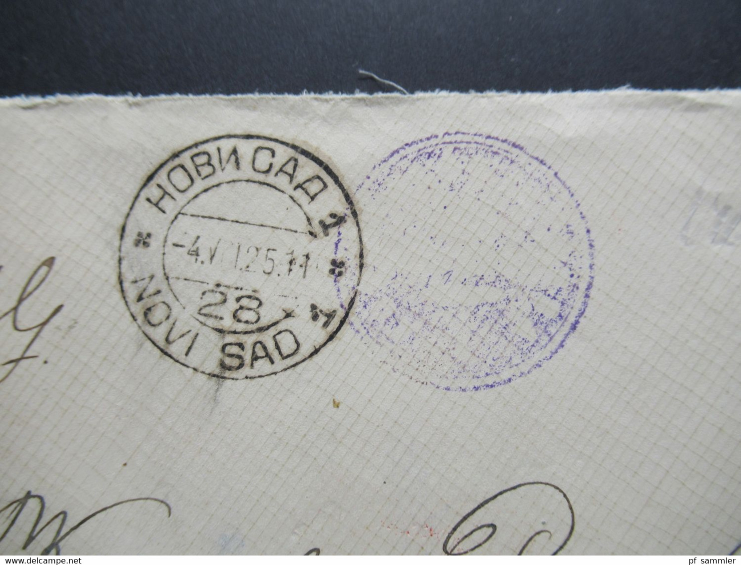 Jugoslawien SHS 1925 Wertbrief über 8000 Dinar Stempel Novi Sad Nach Stara Kanjiža (heute Serbien) An Karol Deutsch - Briefe U. Dokumente