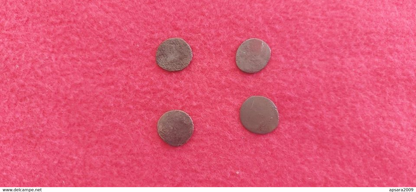 CAMBODGE / CAMBODIA/ 4 Coins Copper Khmer Antique - Cambogia