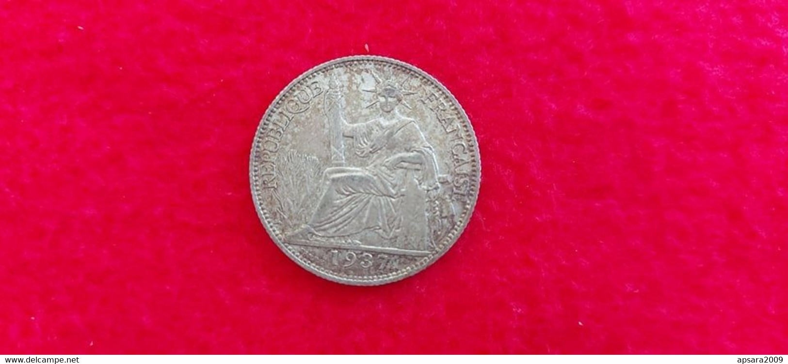 CAMBODGE / CAMBODIA/  Coin Silver  Indochine 20 Cent 1937 - Cambogia