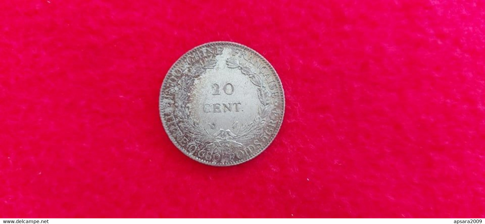 CAMBODGE / CAMBODIA/  Coin Silver  Indochine 20 Cent 1937 - Camboya