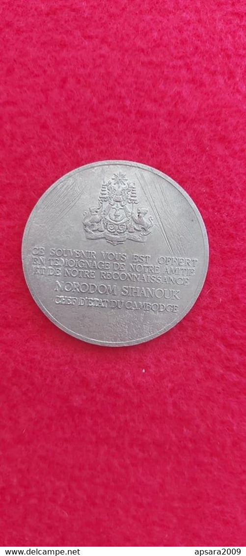 CAMBODGE / CAMBODIA/ Coin Silver Medal Norodom Sihanouk - Camboya