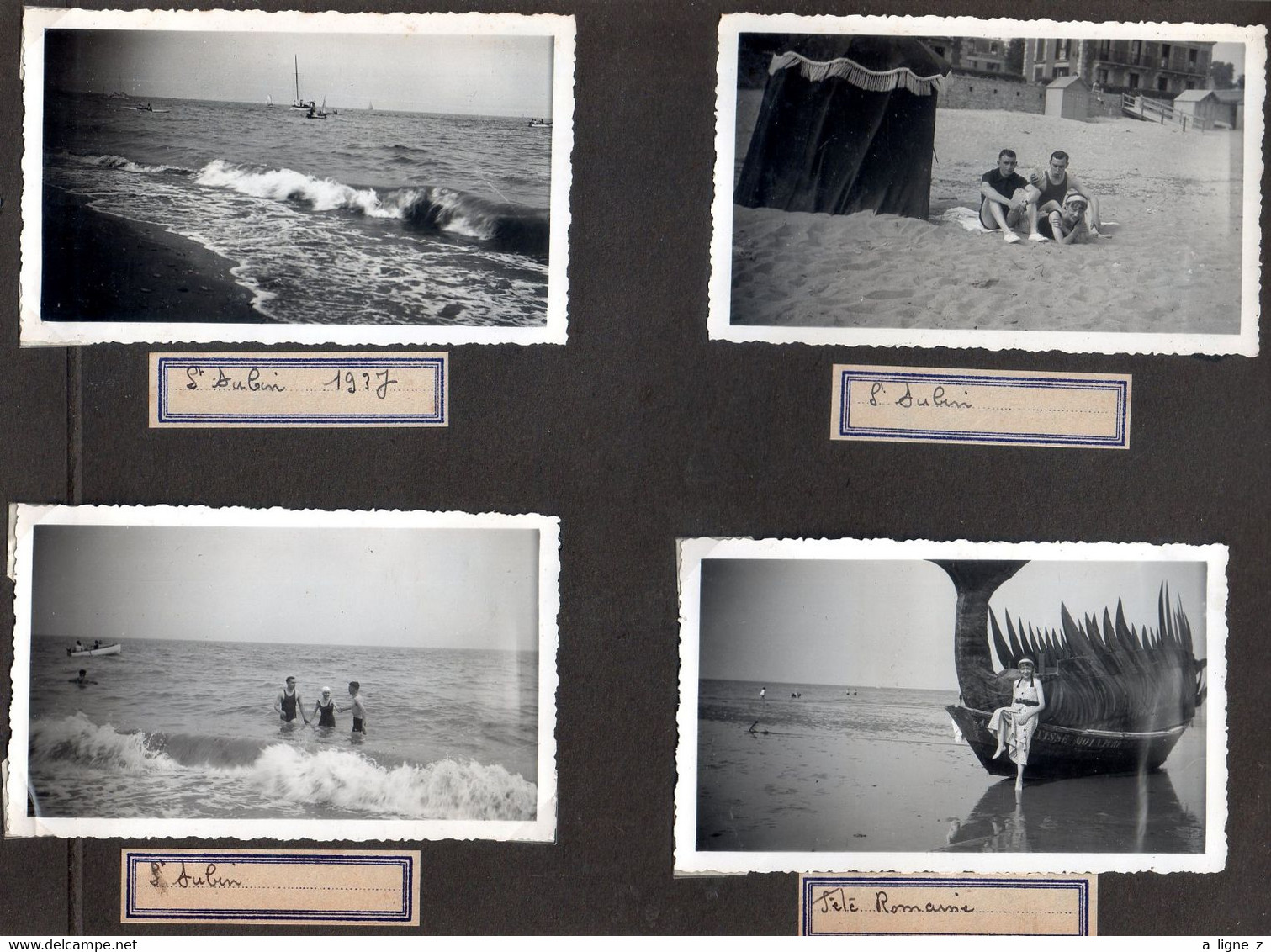 Ref Mout1 : +25 Photos Originales St Saint Aubin 1937 Villa Les Moineaux Fete Romaine - Orte