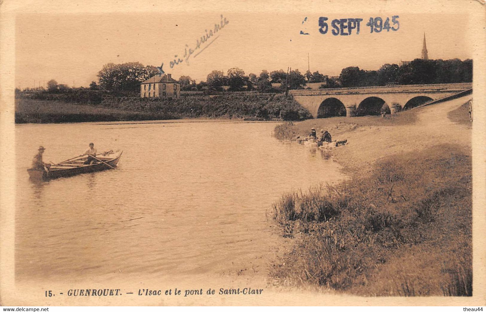 ¤¤   -  GUENROUËT   -   L'Isac  Et Le Pont De Saint-Clair   -  Pêcheurs, Lavoir, Laveuses     -  ¤¤ - Guenrouet