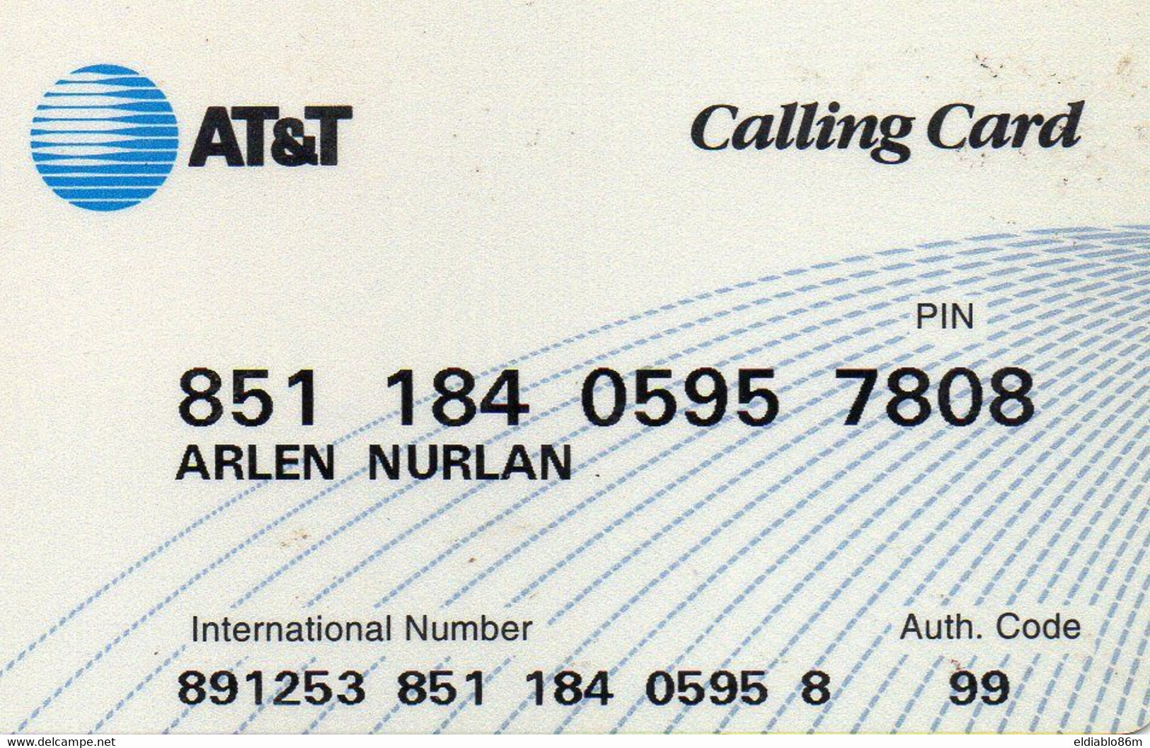 UNITED STATES - MAGNETIC - AT&T CALLING CARD - AT&T