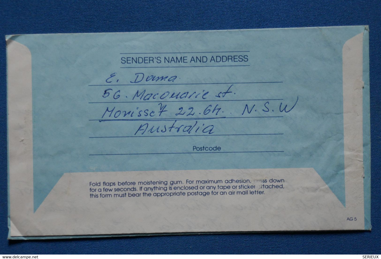 V18 AUSTRALIA BELLE LETTRE AEROGRAMME 1982 PAR AVION  POUR BUDAPEST HONGRIE  +AFFRANCHISSEMENT INTERESSANT - Briefe U. Dokumente