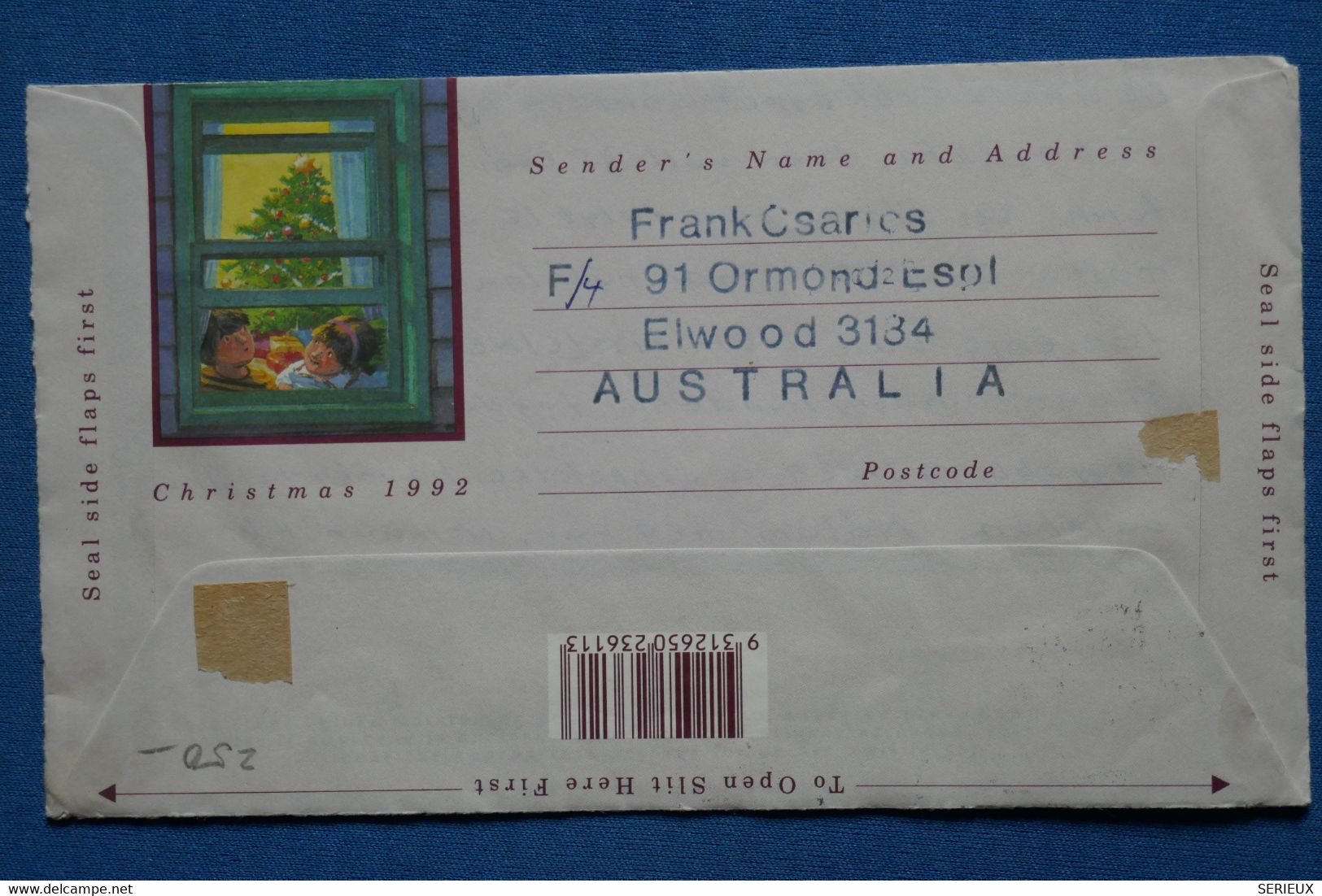 V18 AUSTRALIA BELLE LETTRE AEROGRAMME 1992 PAR AVION  POUR  HUNGARY +AFFRANCHISSEMENT INTERESSANT - Aerogramme