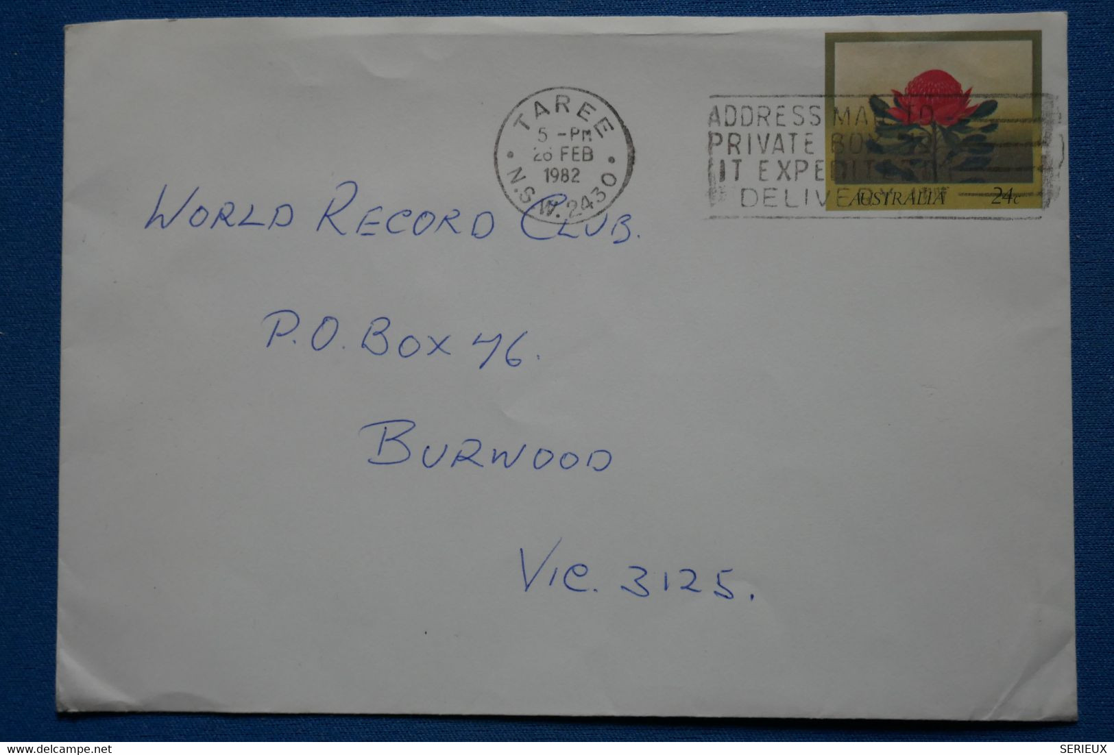 V18 AUSTRALIA BELLE LETTRE  1982 PAR AVION  POUR  BURWOOD +AFFRANCHISSEMENT INTERESSANT - Storia Postale