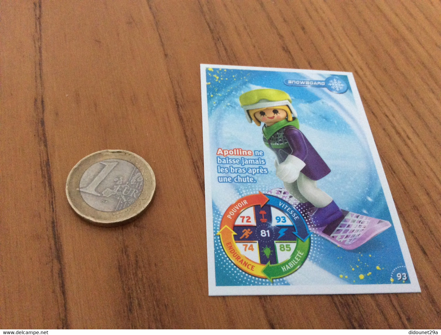 Carte Playmobil 2021 ** Geobra "N°93 - SNOWBOARD" - Sonstige & Ohne Zuordnung