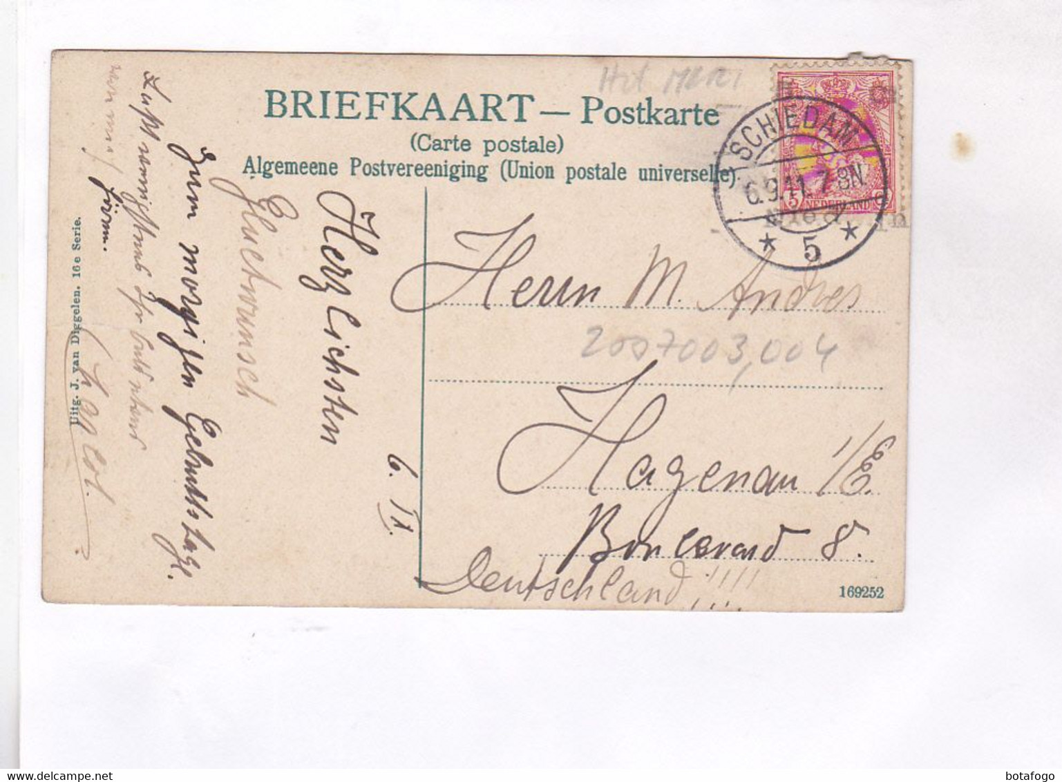 CPA  SCHIEDAM, ST LIDUINASTRAAT En 1911! (voir Timbre) - Schiedam