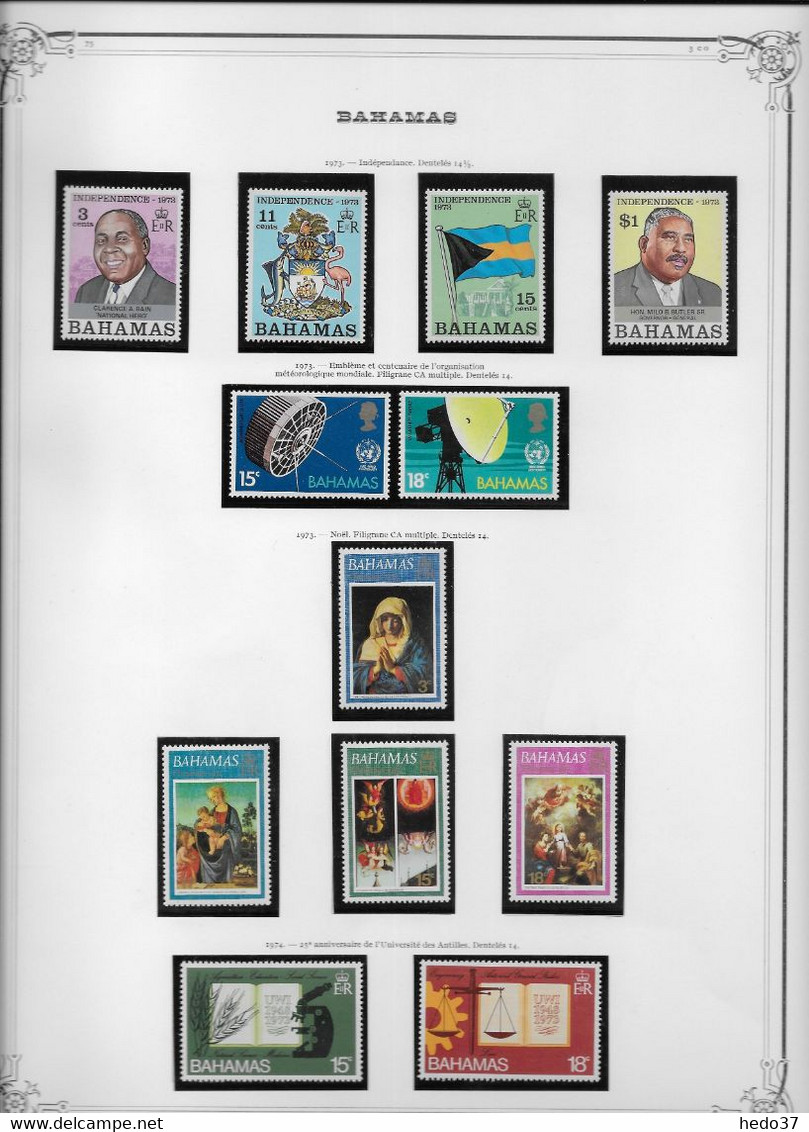 Bahamas - Collection Vendue Page Par Page - Timbres Neufs ** Sans Charnière - TB - 1963-1973 Autonomía Interna