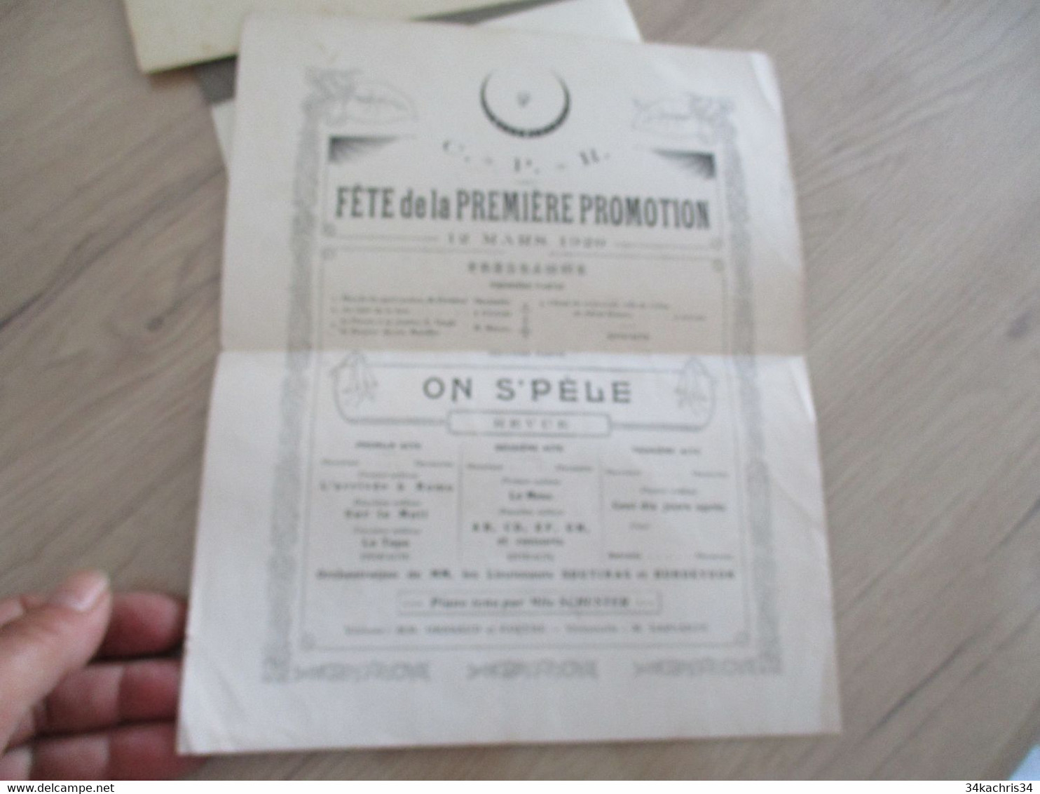 Programme Militaire  12/03/1929 C.P.R. Fête De La Première Promotion Tirailleurs ? Zouave ? Spahis? - Documents
