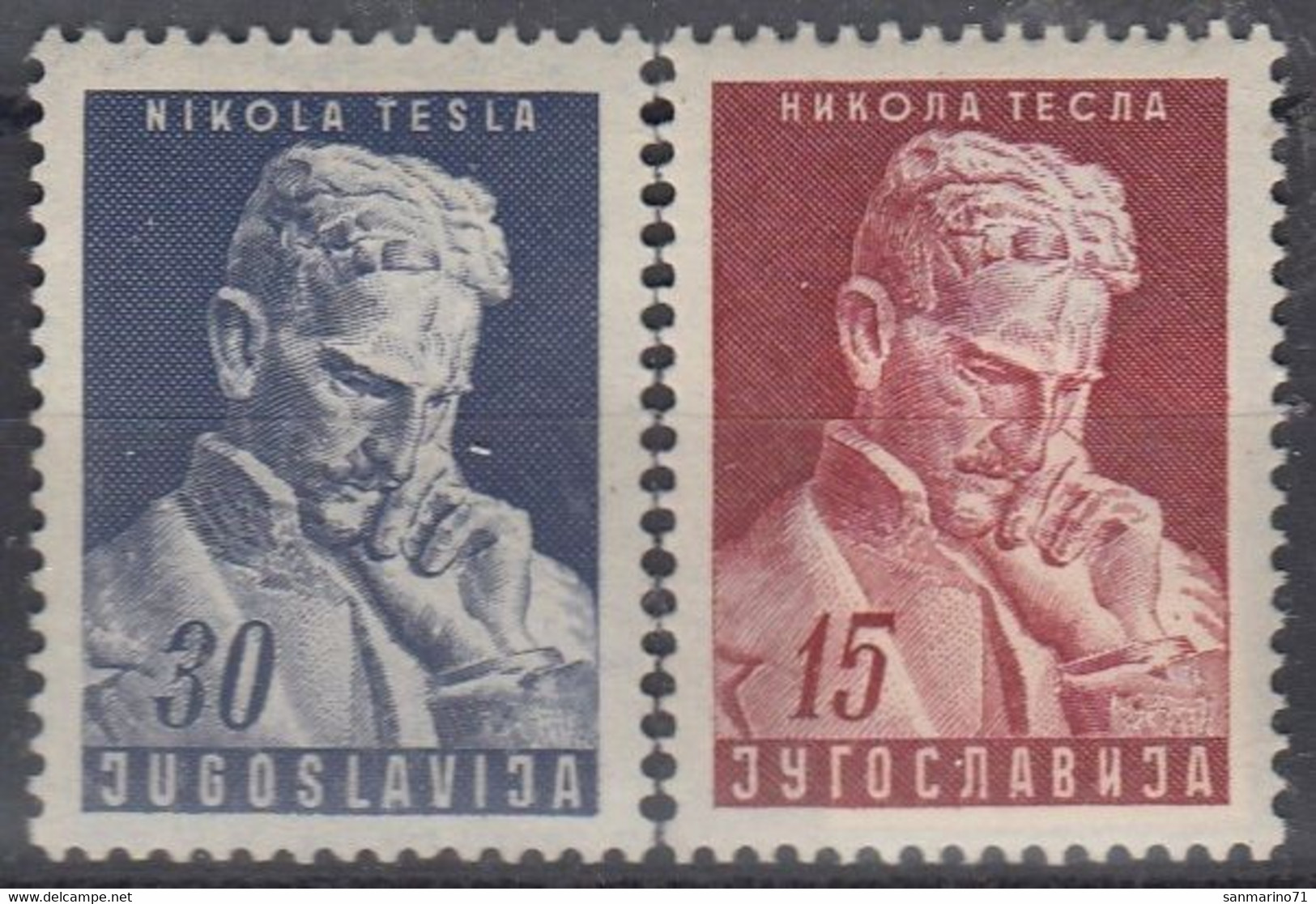 YUGOSLAVIA 712-713,unused,Nikola Tesla - Neufs