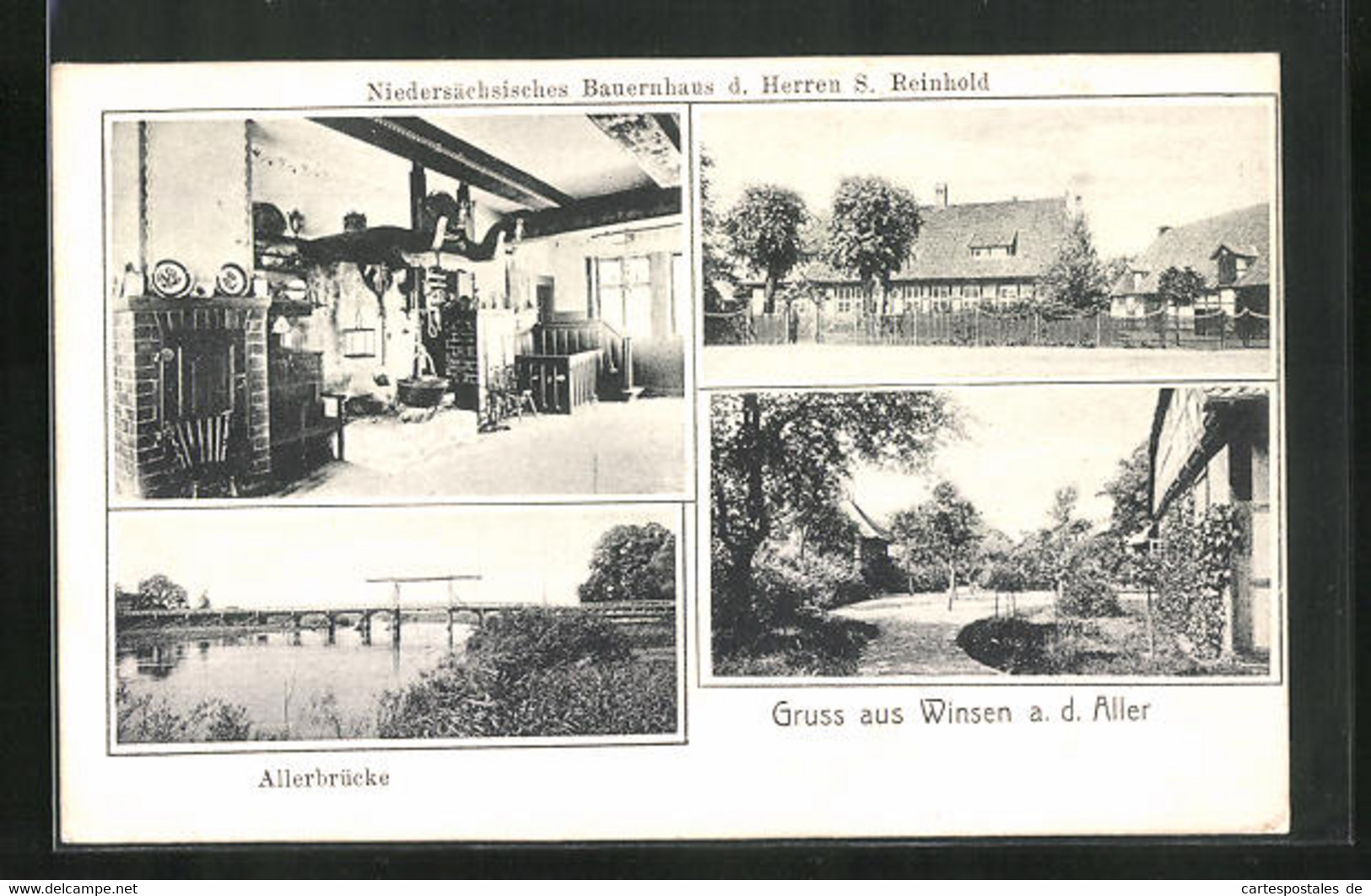 AK Winsen /Aller, Niedersächsisches Bauernhaus D. Herren S. Reinhold, Allerbrücke - Winsen