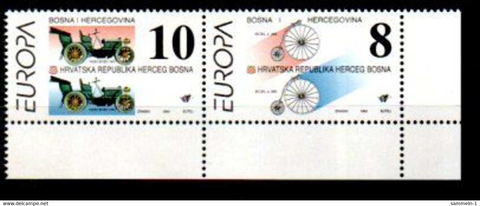 Bosnien-Herzegowina (Kroatien-Teil) 17 - 18 Zusammendruck Europa CEPT Mnh ** Bosnie-Et-Herzégovine Bosnia-Herzegovina - Bosnie-Herzegovine