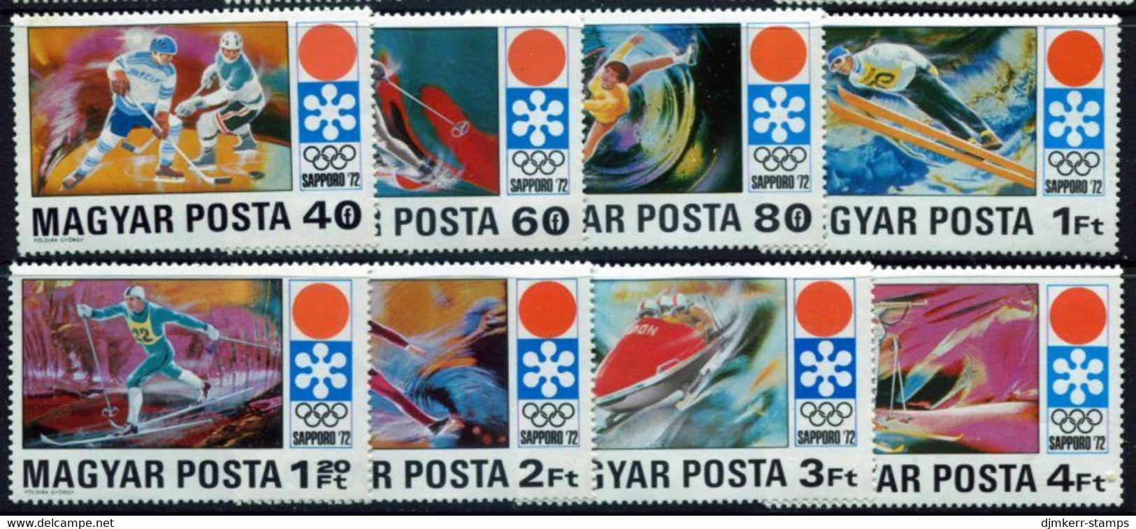 HUNGARY 1971 Winter Olympics, Sapporo  MNH / **.  Michel 2720-27 - Ongebruikt