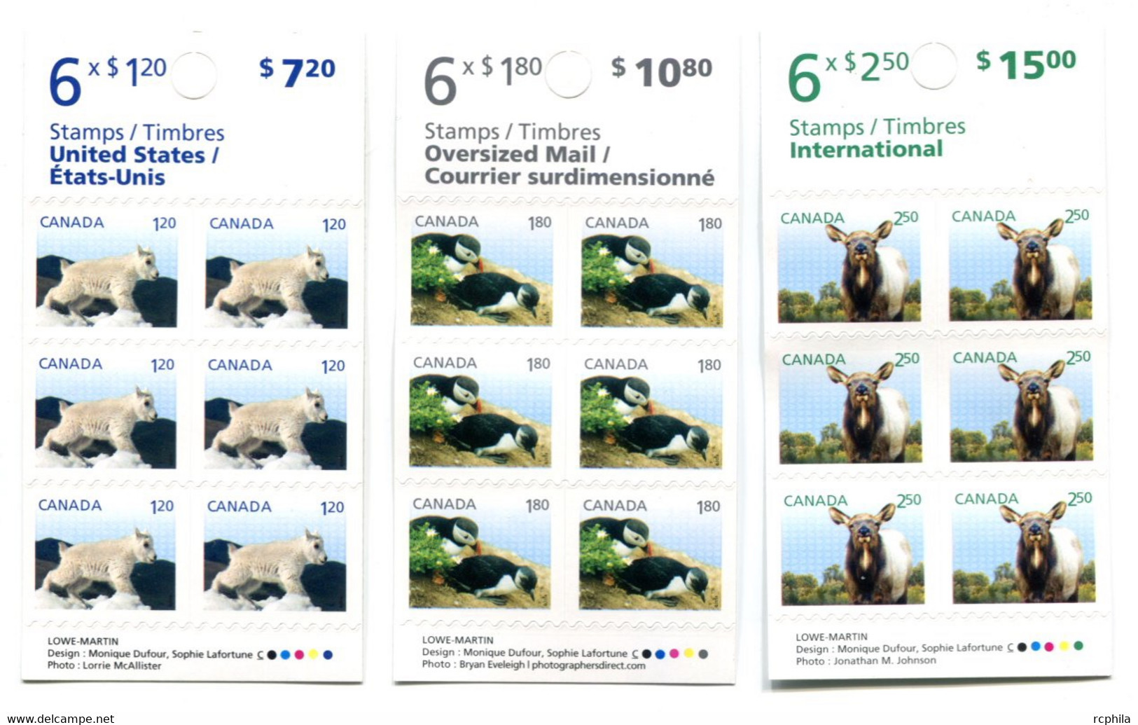 RC 20747 CANADA SÉRIE BÉBÉS ANIMAUX 3x CARNETS COMPLETS BOOKLETS MNH NEUF * - Volledige Boekjes