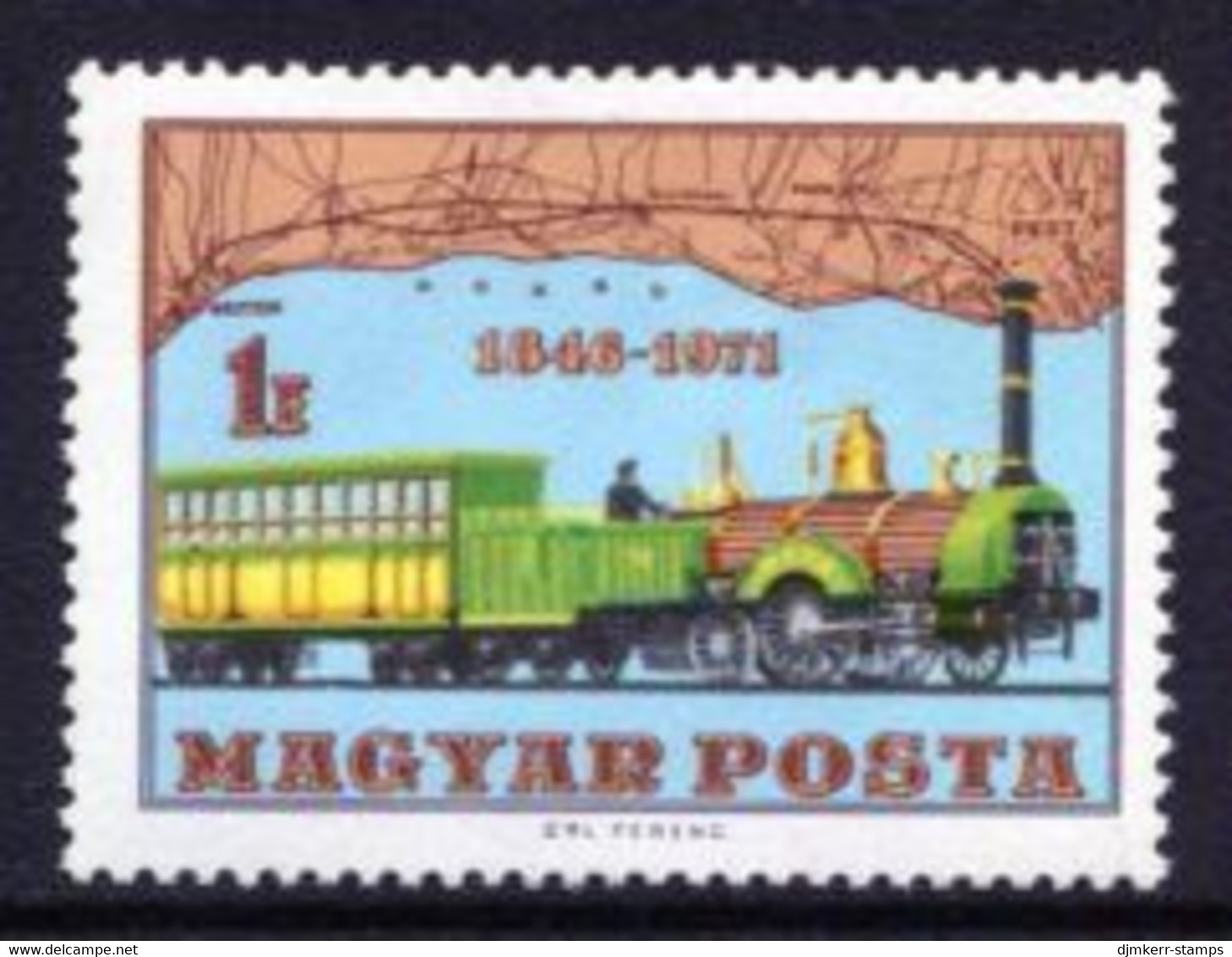 HUNGARY 1971 Railway Anniversary MNH / **.  Michel 2682 - Neufs