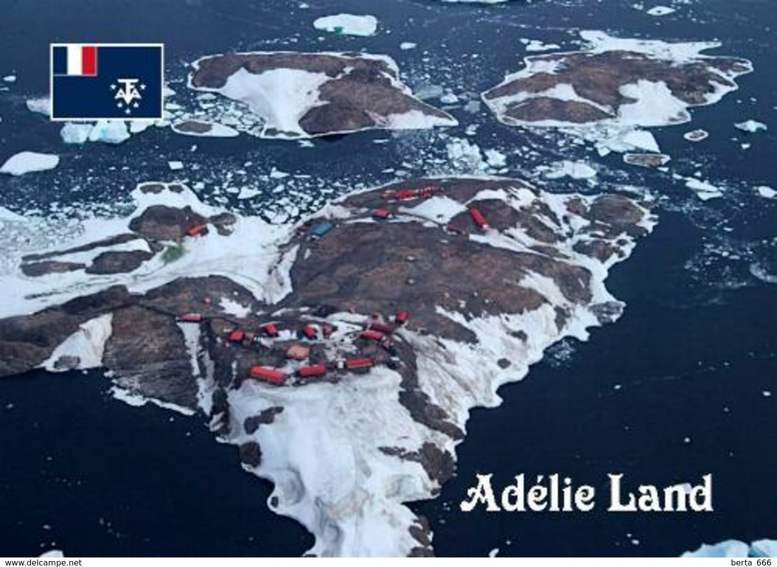 Antarctica Adelie Dumont-d'Urville Station Aerial View TAAF UNESCO New Postcard Antarktis AK - TAAF : Terres Australes Antarctiques Françaises
