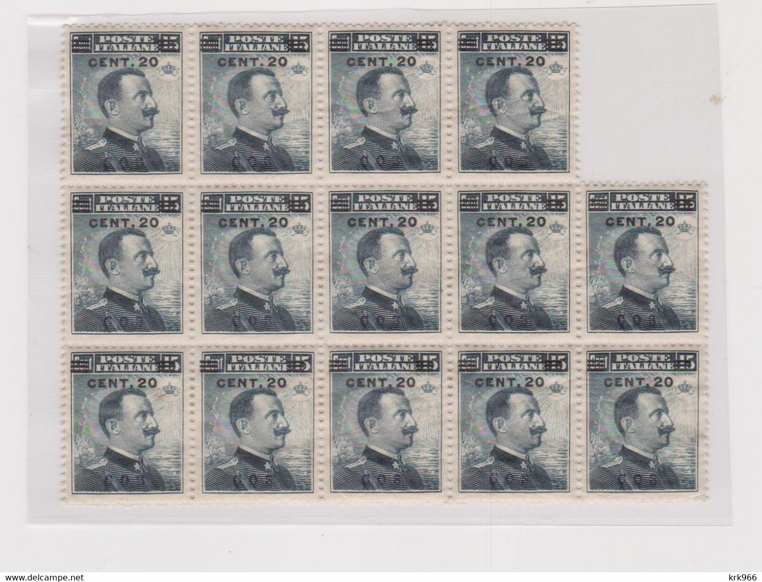 ITALY GREECE COS  20/15 C Bloc Of 14 MNH - Egée (Coo)