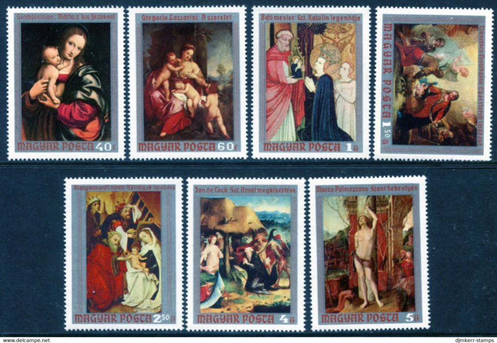HUNGARY 1970 Religious Art MNH / **.  Michel 2633-39 - Unused Stamps