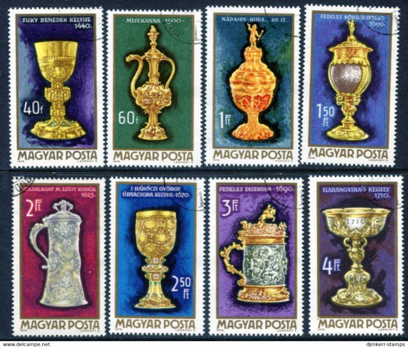 HUNGARY 1970 Art Of The Goldsmith Used.  Michel 2625-32 - Unused Stamps