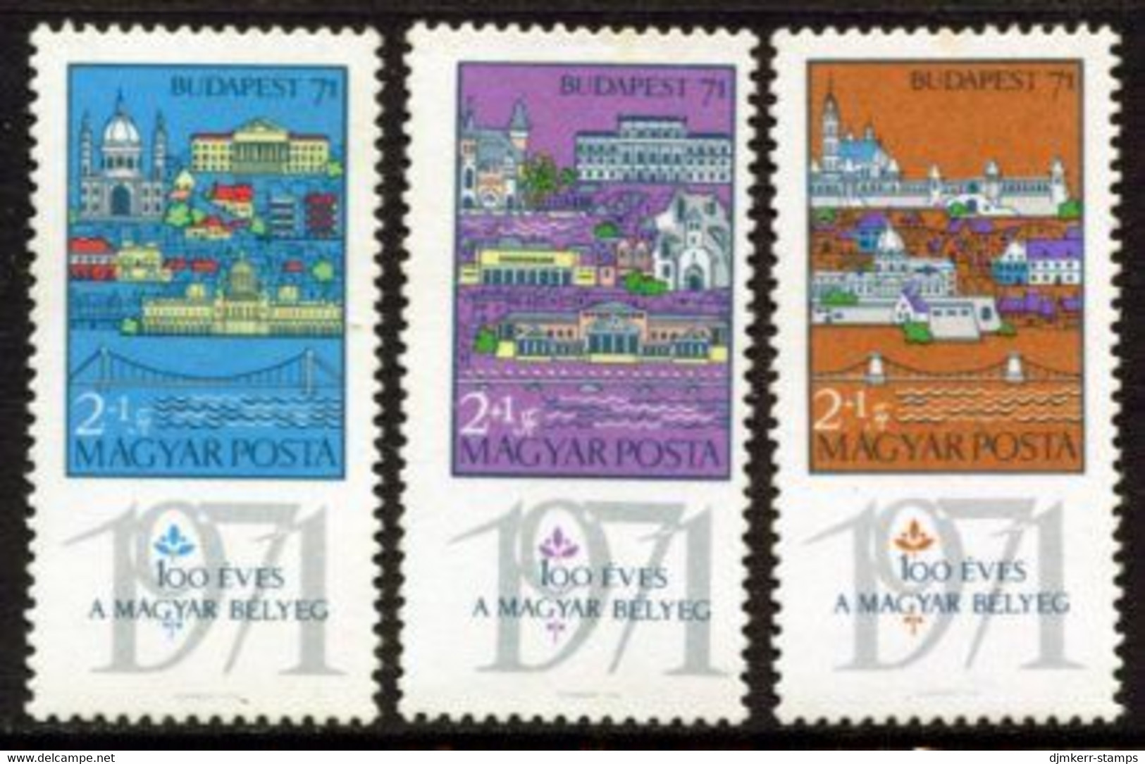 HUNGARY 1970 BUDAPEST 71 Stamp Exhibition  MNH / **.  Michel 2572-74 - Unused Stamps
